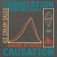 Correlation Does Not Imply Causation Shark Attacks Ice Cream Gift Cotton Canvas Backpack