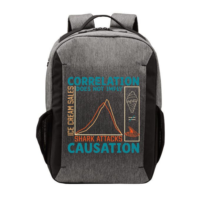 Correlation Does Not Imply Causation Shark Attacks Ice Cream Gift Vector Backpack