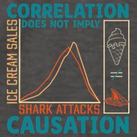 Correlation Does Not Imply Causation Shark Attacks Ice Cream Gift Vector Backpack