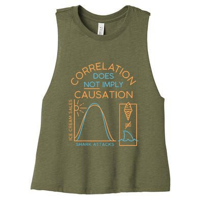 Correlation Does Not Imply Causation Women's Racerback Cropped Tank