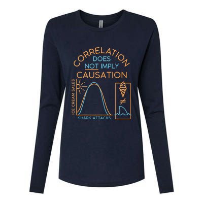 Correlation Does Not Imply Causation Womens Cotton Relaxed Long Sleeve T-Shirt