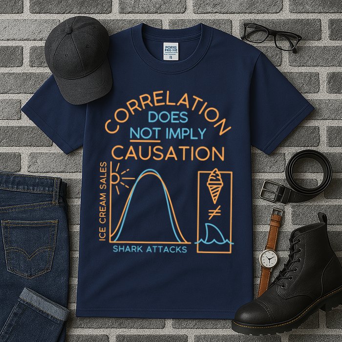 Correlation Does Not Imply Causation Tall T-Shirt