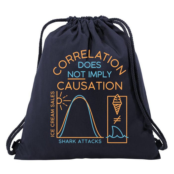 Correlation Does Not Imply Causation Drawstring Bag