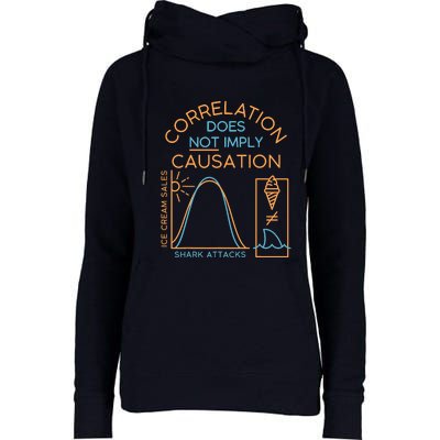 Correlation Does Not Imply Causation Womens Funnel Neck Pullover Hood