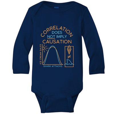 Correlation Does Not Imply Causation Baby Long Sleeve Bodysuit