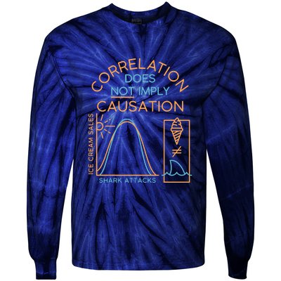 Correlation Does Not Imply Causation Tie-Dye Long Sleeve Shirt