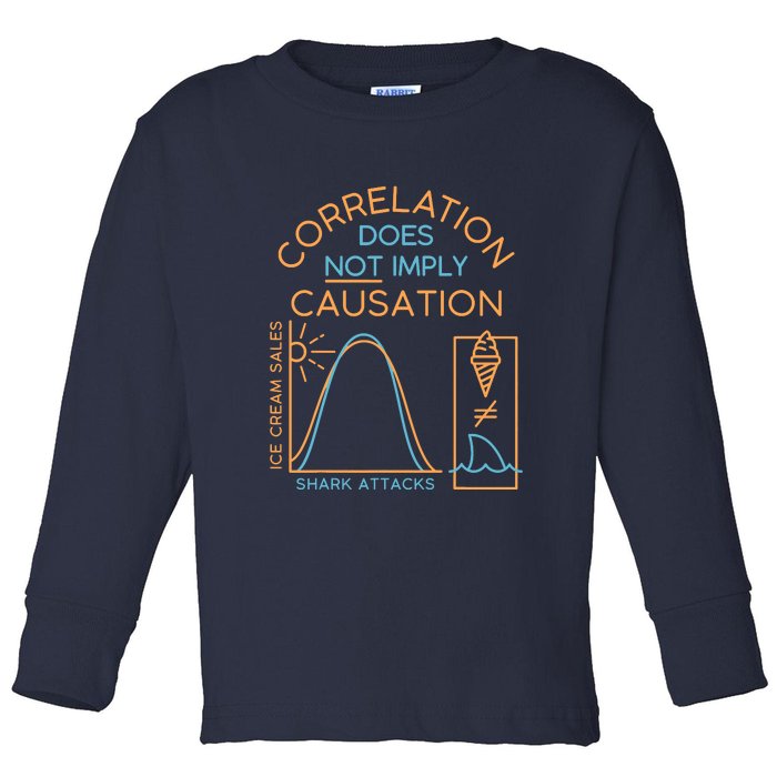 Correlation Does Not Imply Causation Toddler Long Sleeve Shirt