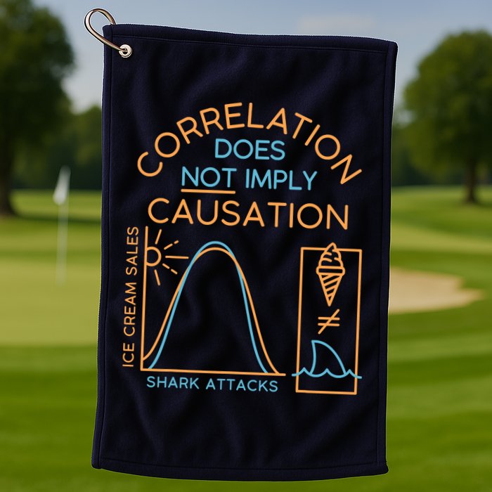 Correlation Does Not Imply Causation Golf Towel