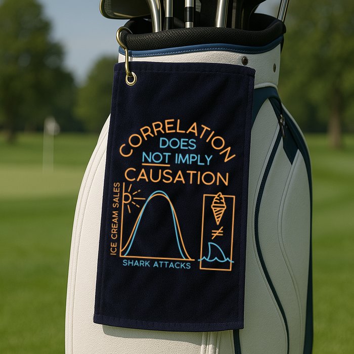 Correlation Does Not Imply Causation Golf Towel