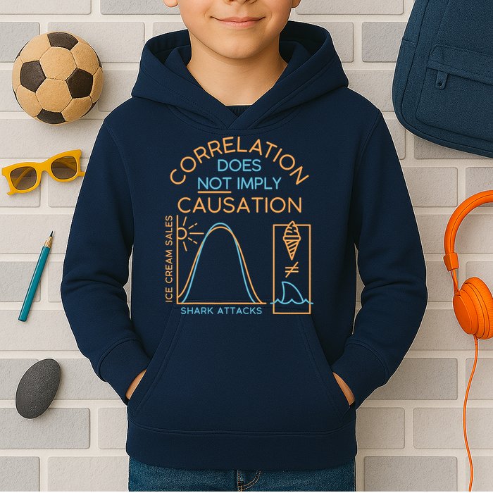 Correlation Does Not Imply Causation Kids Hoodie
