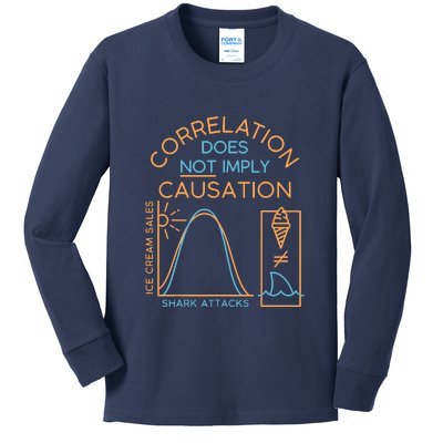 Correlation Does Not Imply Causation Kids Long Sleeve Shirt