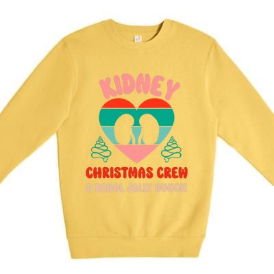 Christmas Dialysis Nephrology Nurse Tech Kidney Crew Premium Crewneck Sweatshirt