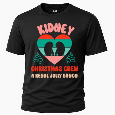 Christmas Dialysis Nephrology Nurse Tech Kidney Crew Cooling Performance Crew T-Shirt