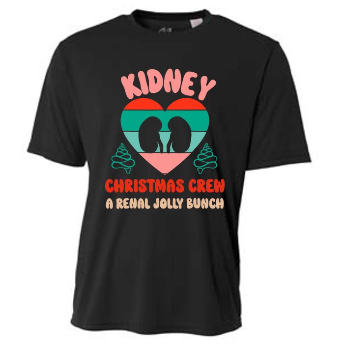 Christmas Dialysis Nephrology Nurse Tech Kidney Crew Cooling Performance Crew T-Shirt