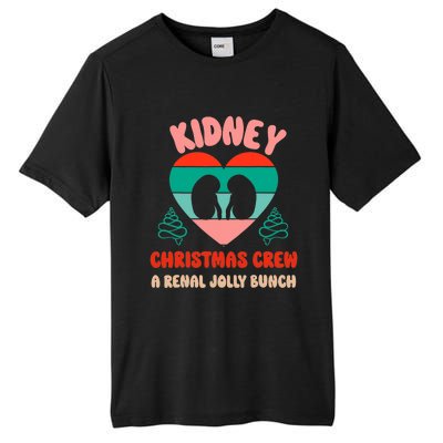 Christmas Dialysis Nephrology Nurse Tech Kidney Crew Tall Fusion ChromaSoft Performance T-Shirt