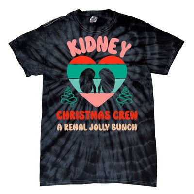 Christmas Dialysis Nephrology Nurse Tech Kidney Crew Tie-Dye T-Shirt