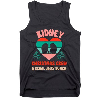 Christmas Dialysis Nephrology Nurse Tech Kidney Crew Tank Top