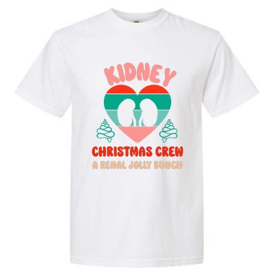 Christmas Dialysis Nephrology Nurse Tech Kidney Crew Garment-Dyed Heavyweight T-Shirt