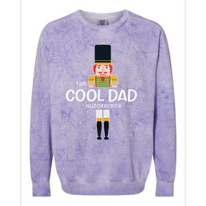 Cool Dad Nutcracker Family Matching Funny Gift Pajama Colorblast Crewneck Sweatshirt