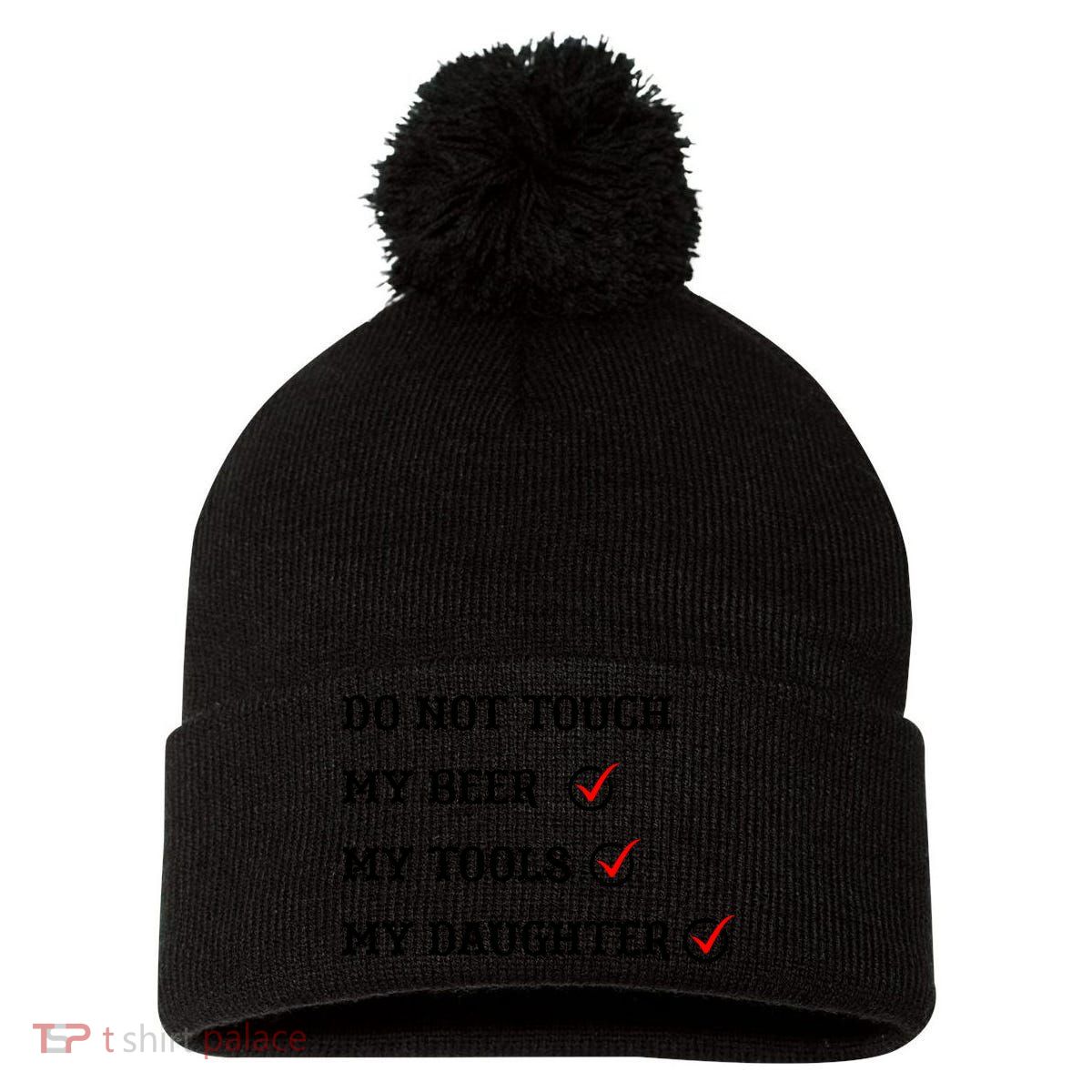 Cds Do Not Touch Pom Pom 12in Knit Beanie