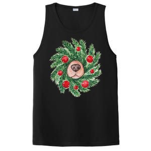 Cute Dog Nose Christmas Wreath Christmas Dog Mom Dog Lover PosiCharge Competitor Tank