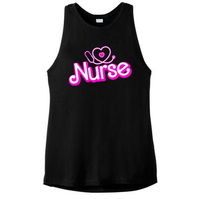 Cute Doll Nurse Ladies PosiCharge Tri-Blend Wicking Tank