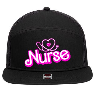 Cute Doll Nurse 7 Panel Mesh Trucker Snapback Hat