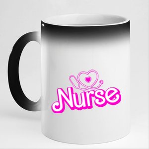 Cute Doll Nurse 11oz Black Color Changing Mug