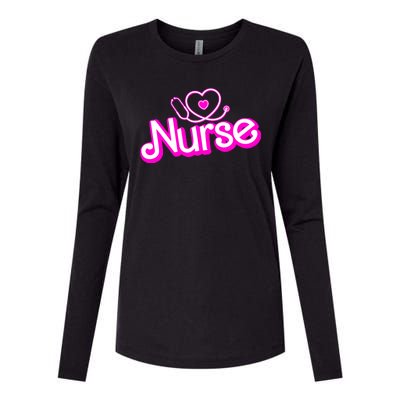 Cute Doll Nurse Womens Cotton Relaxed Long Sleeve T-Shirt