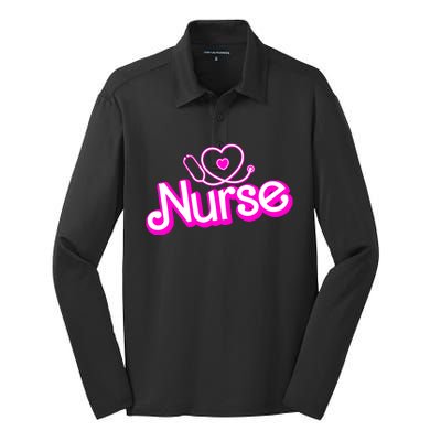 Cute Doll Nurse Silk Touch Performance Long Sleeve Polo