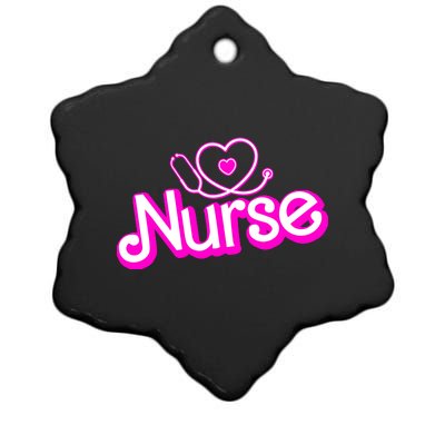 Cute Doll Nurse Ceramic Star Ornament