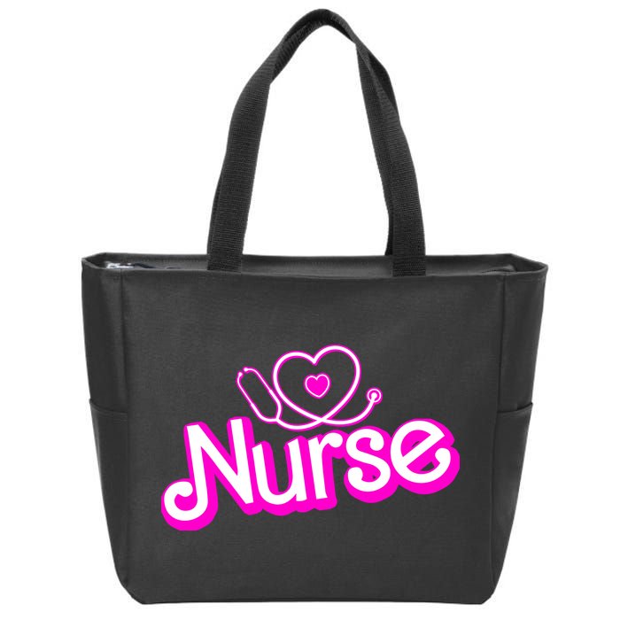 Cute Doll Nurse Zip Tote Bag