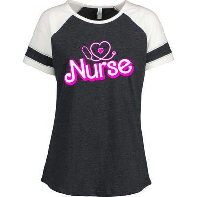 Cute Doll Nurse Enza Ladies Jersey Colorblock Tee