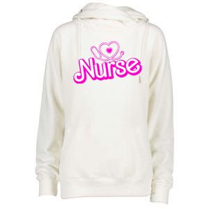 Cute Doll Nurse Womens Funnel Neck Pullover Hood