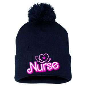 Cute Doll Nurse Pom Pom 12in Knit Beanie