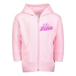 Cute Doll Nurse Toddler Zip Fleece Hoodie