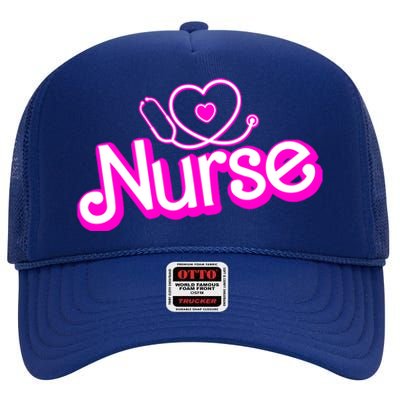 Cute Doll Nurse High Crown Mesh Back Trucker Hat