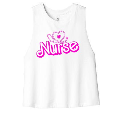 Cute Doll Nurse Women's Racerback Cropped Tank