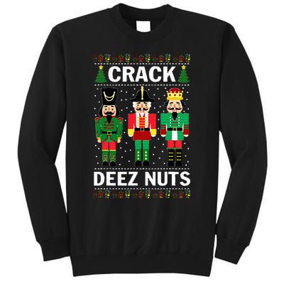 Crack Deez Nuts Funny Christmas Tall Sweatshirt