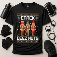 Crack Deez Nuts Ugly Christmas Sweater Xmas Nutcracker Performance Shirt