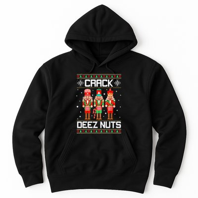 Crack Deez Nuts Ugly Christmas Sweater Xmas Nutcracker Hoodie
