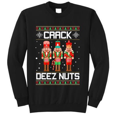 Crack Deez Nuts Ugly Christmas Sweater Xmas Nutcracker Sweatshirt