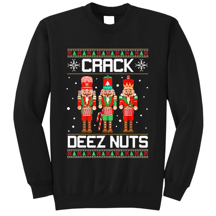 Crack Deez Nuts Ugly Christmas Sweater Xmas Nutcracker Sweatshirt