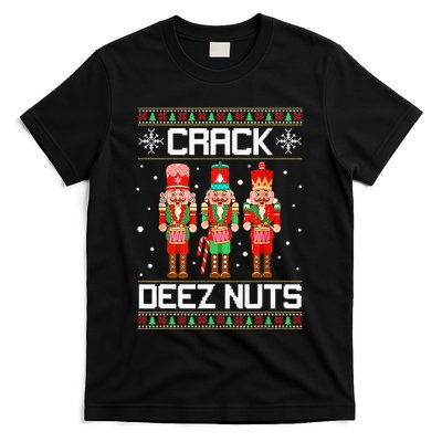 Crack Deez Nuts Ugly Christmas Sweater Xmas Nutcracker T-Shirt