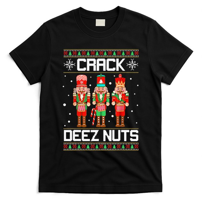 Crack Deez Nuts Ugly Christmas Sweater Xmas Nutcracker T-Shirt