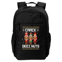 Crack Deez Nuts Ugly Christmas Sweater Xmas Nutcracker Backpack