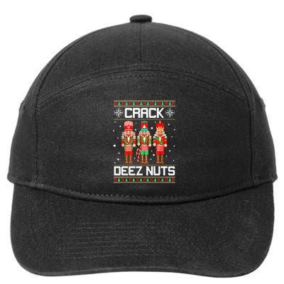 Crack Deez Nuts Ugly Christmas Sweater Xmas Nutcracker 7-Panel Snapback Hat