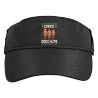 Crack Deez Nuts Ugly Christmas Sweater Xmas Nutcracker Adult Drive Performance Visor