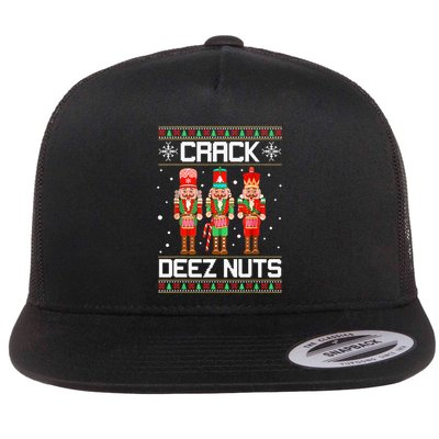 Crack Deez Nuts Ugly Christmas Sweater Xmas Nutcracker Flatbill Hat