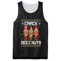 Crack Deez Nuts Ugly Christmas Sweater Xmas Nutcracker Mesh Reversible Basketball Jersey Tank